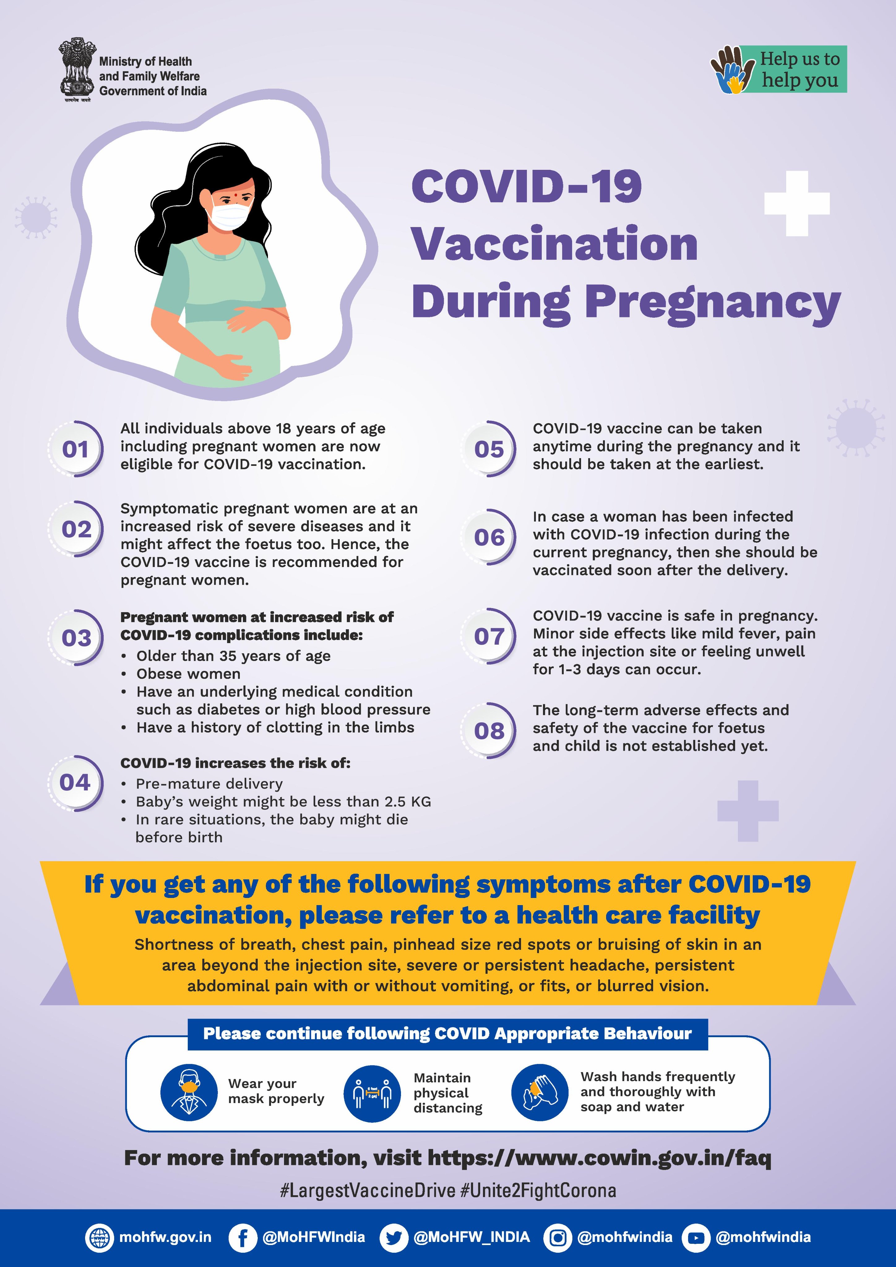 COVID19 vaccine can be taken anytime during the pregnancy 