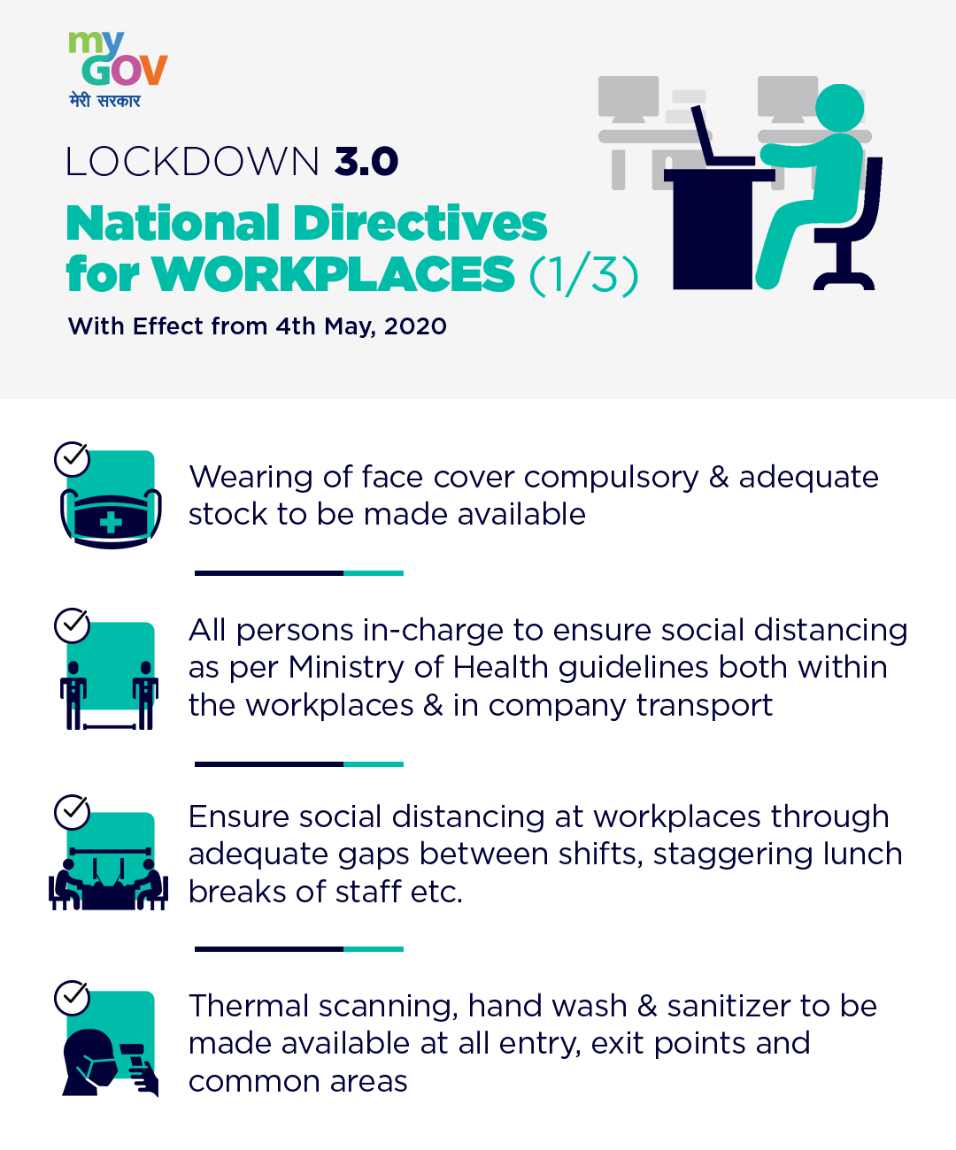 Lockdown 3.0-National directives for workplaces