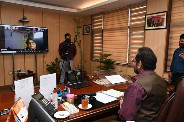 Union Minister naqvimukhtar addresses a program on &ldquo;Role of Journalism, Media, and Cinema in Nation and Generation Building&rdquo;  