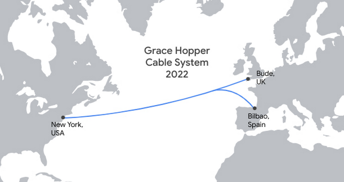 Google  announced its plans to build a new subsea cable with landing points in New York in the U.S. and Bude, U.K. and Bilbao, Spain in Europe