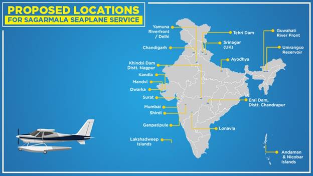 Ministry of Ports, Shipping and Waterways is kicking off ambitious Project of Sagarmala Seaplane Services (SSPS) 