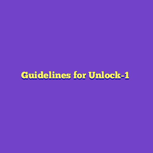 Guidelines for Phased reopening-Unlock-1